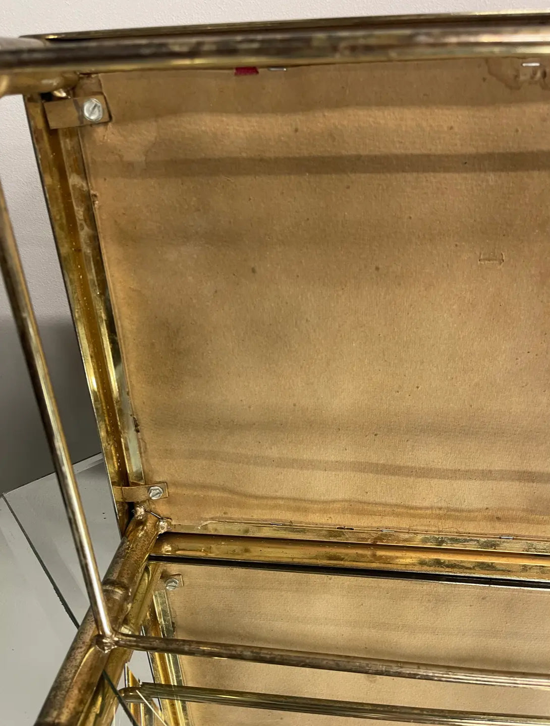 1970s Vintage Faux Bamboo Vanity Stool
