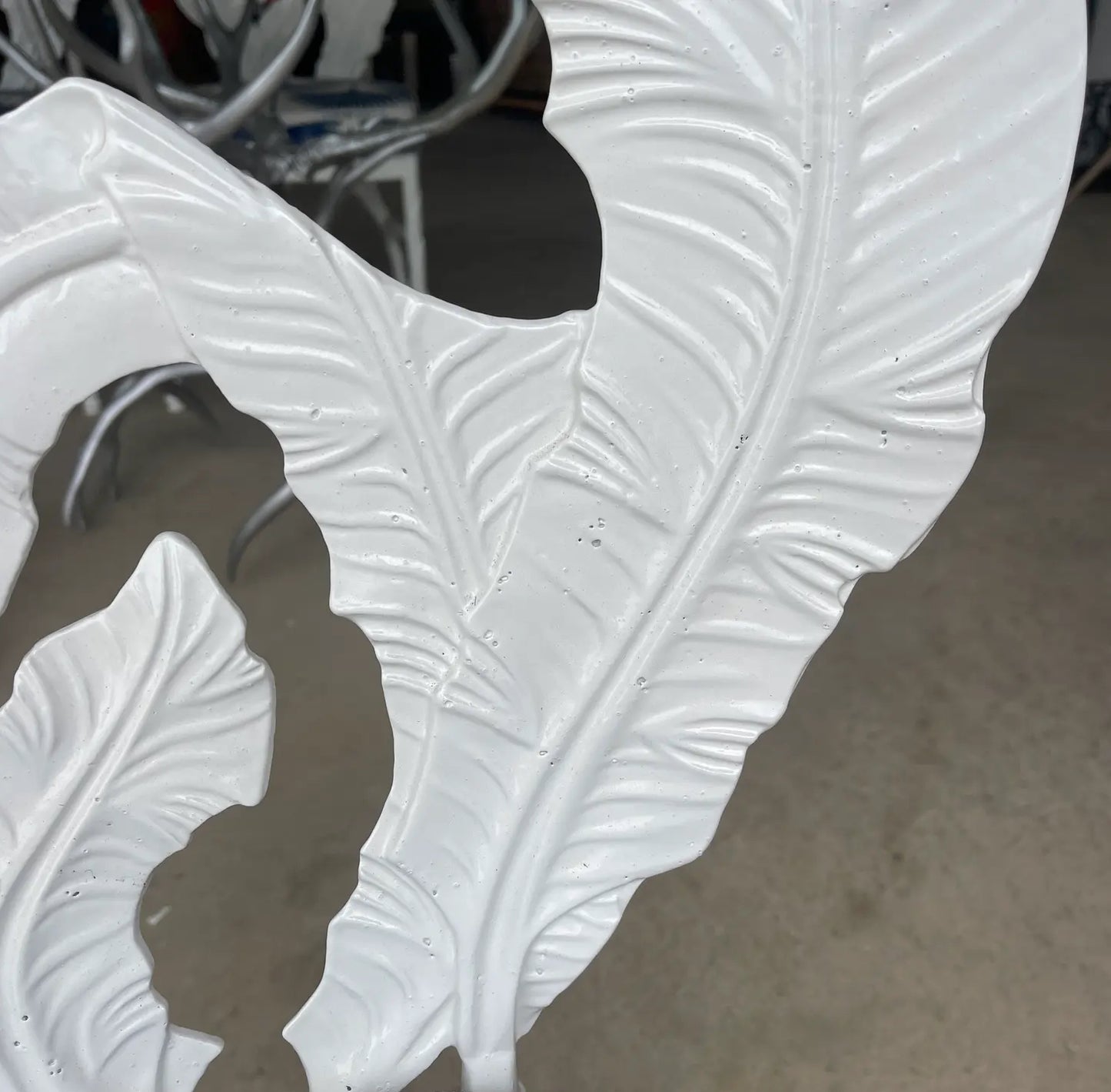 1970s Veneman Collection Tropitone Banana Leaf Aluminum Patio Chairs - Set of 8