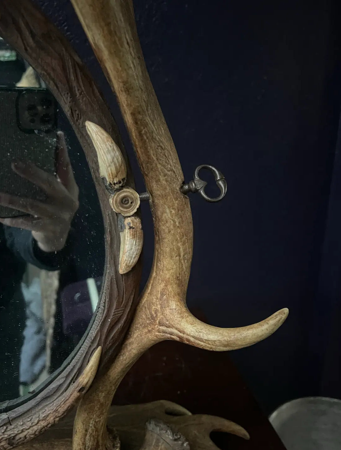 Early 20th Century Antler Vanity Mirror