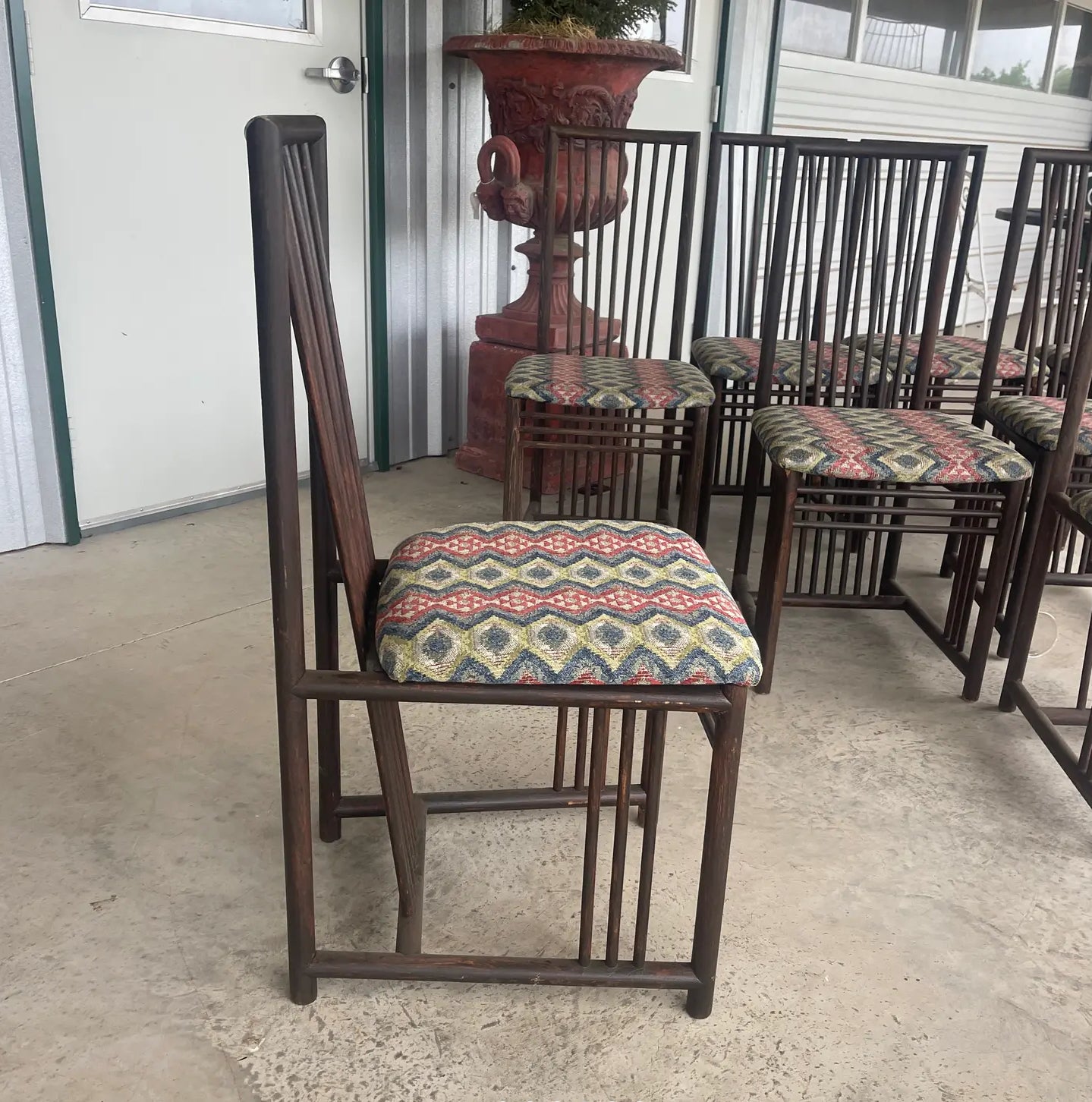 1980s Vintage A. Sibau Italian Dining Chairs - Set of 8