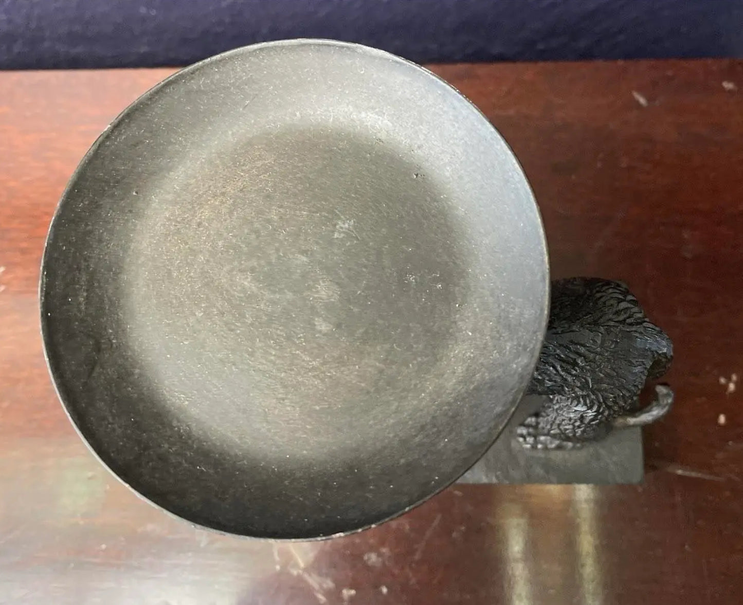 Vintage Cast Iron Monkey Stand Ashtray/Card Tray Trinket Dish