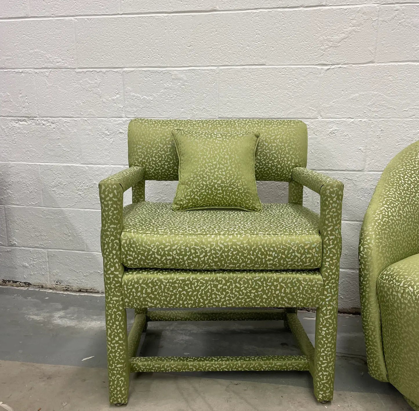 1970s A Pair of a Vintage Parsons Chair and Swivel Chair