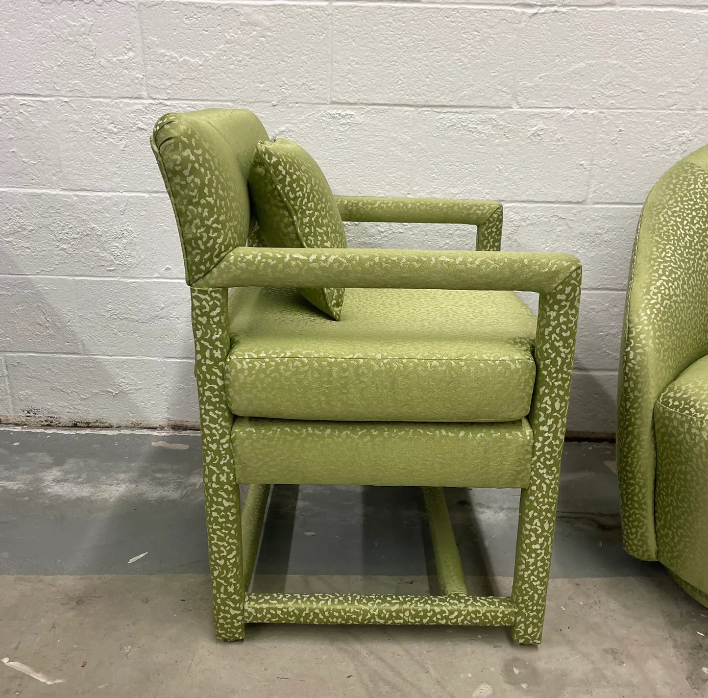1970s A Pair of a Vintage Parsons Chair and Swivel Chair