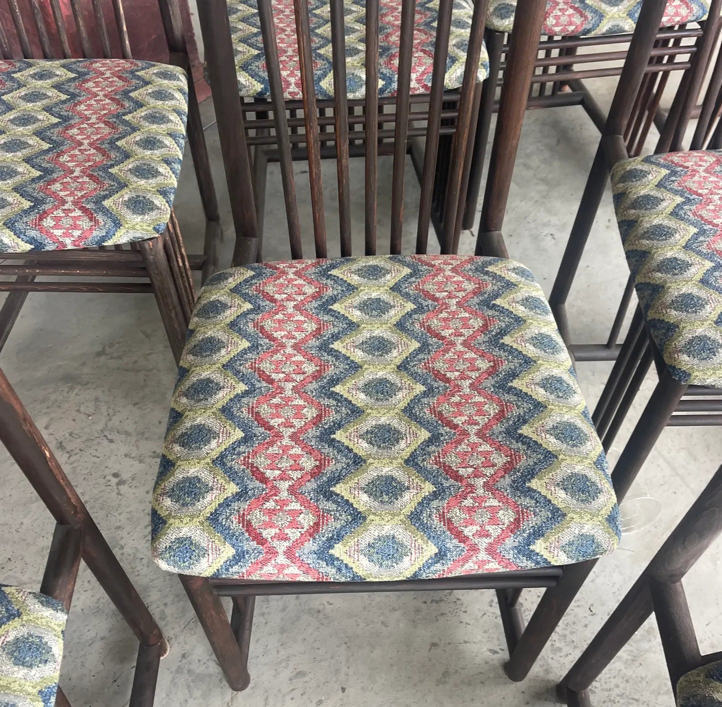 1980s Vintage A. Sibau Italian Dining Chairs - Set of 8