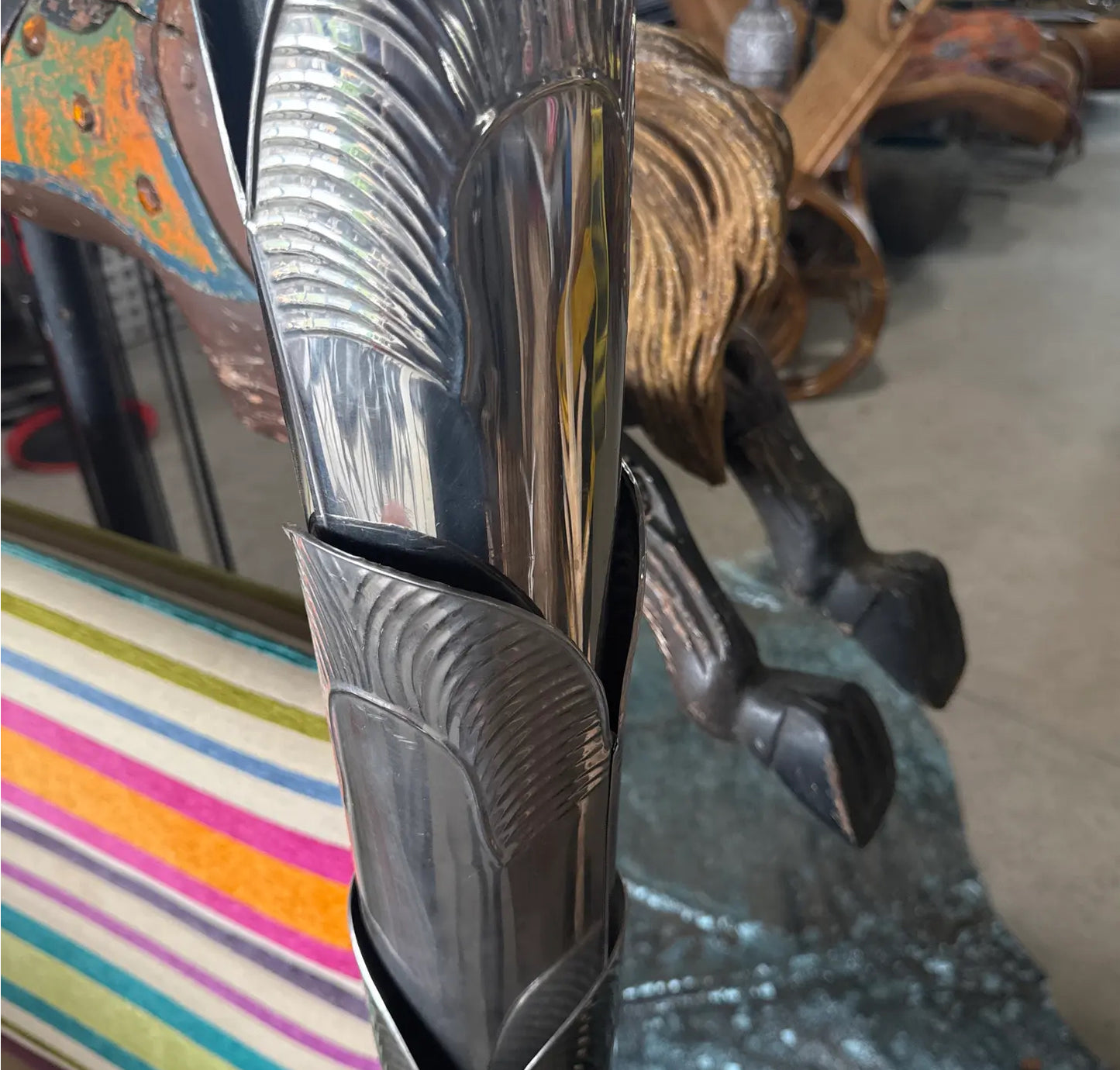 1970s Vintage Chromed Steel Large Palm Tree