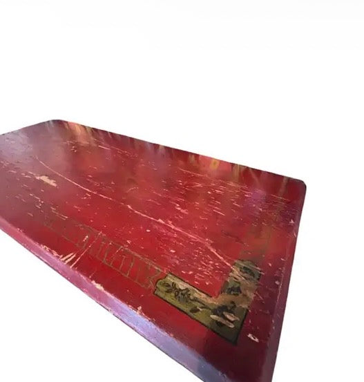 Red Antique Chinoiserie Chest of Drawers