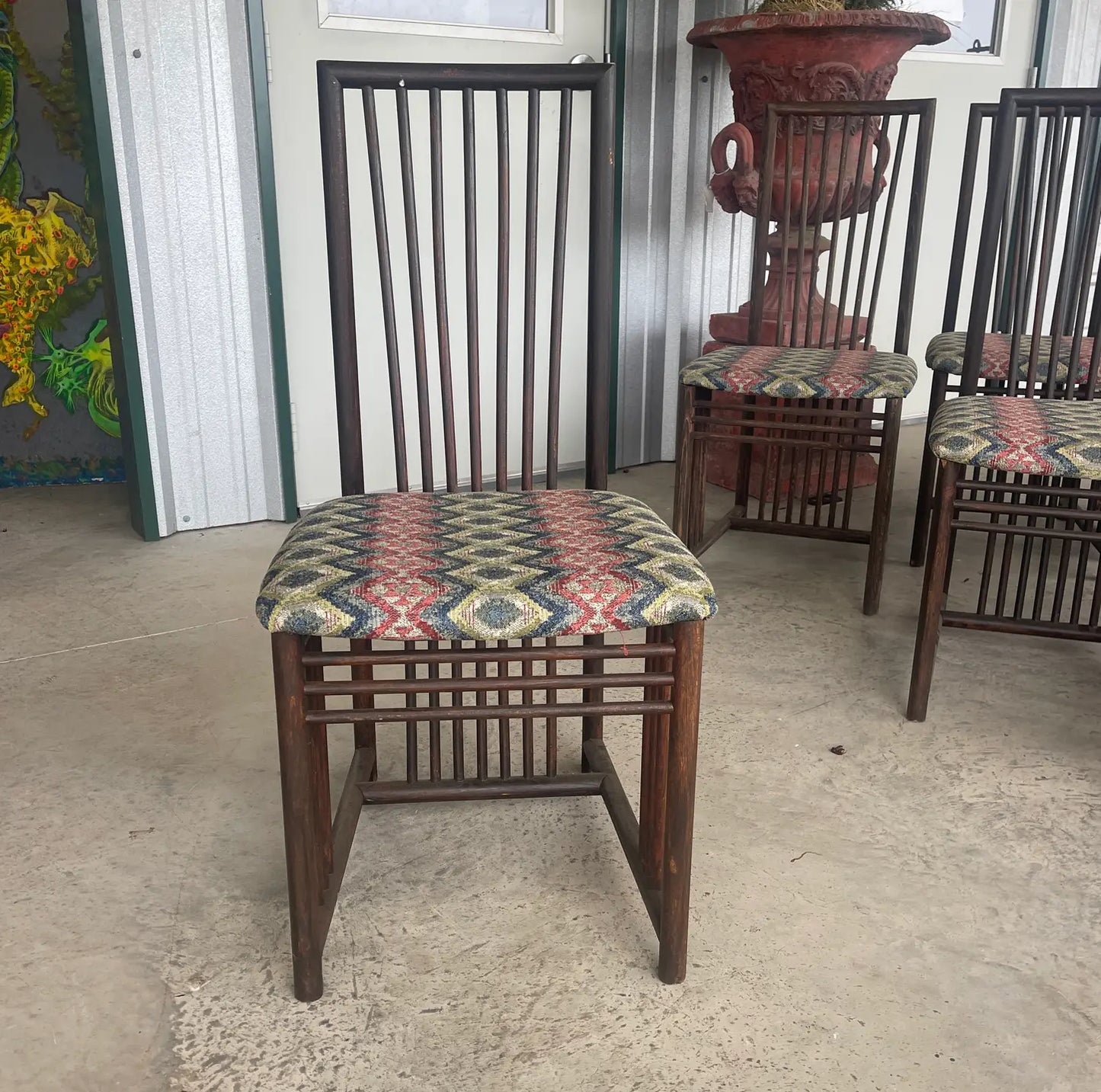 1980s Vintage A. Sibau Italian Dining Chairs - Set of 8