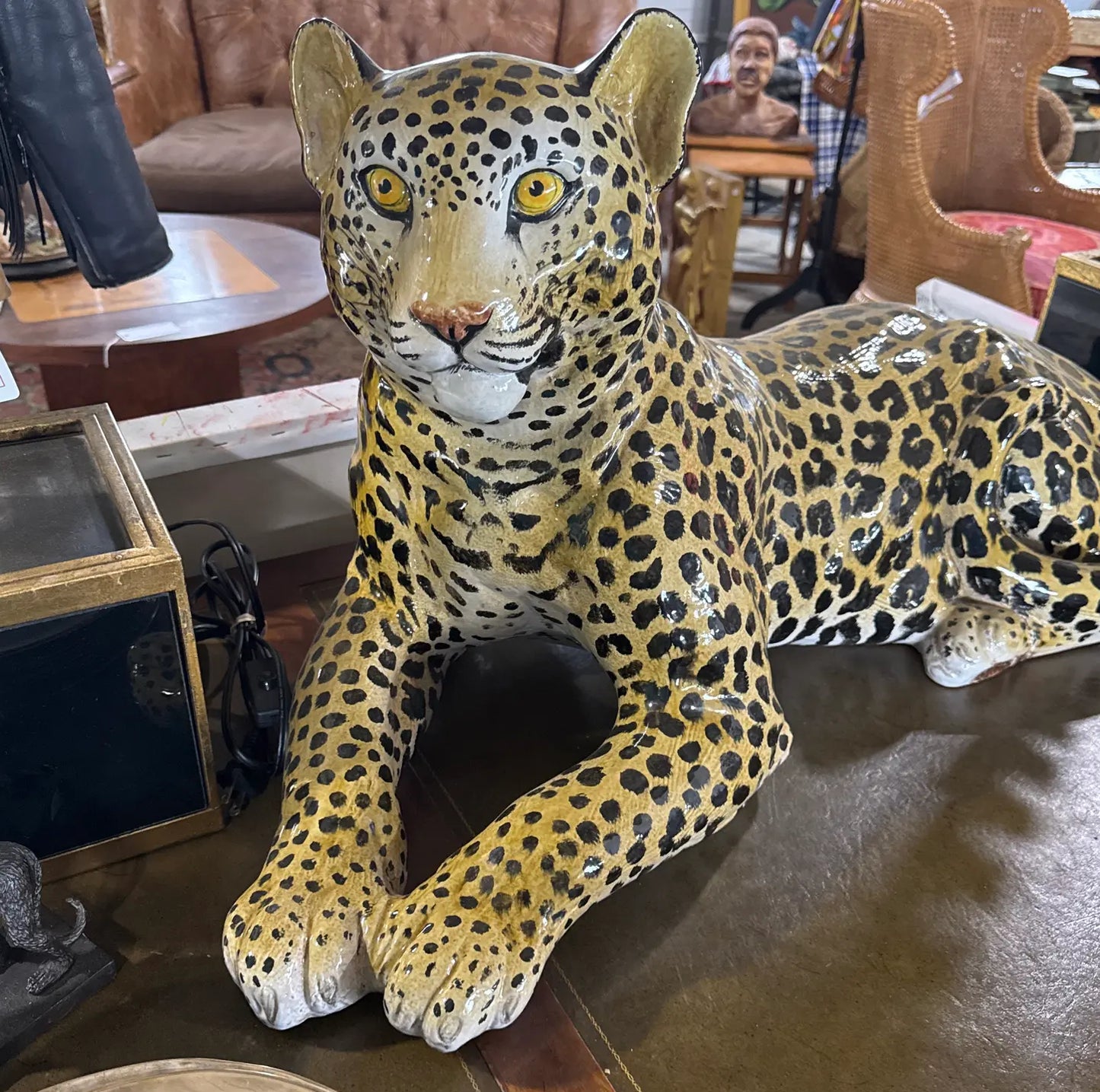 1970s Vintage Italian Ceramic Leopard