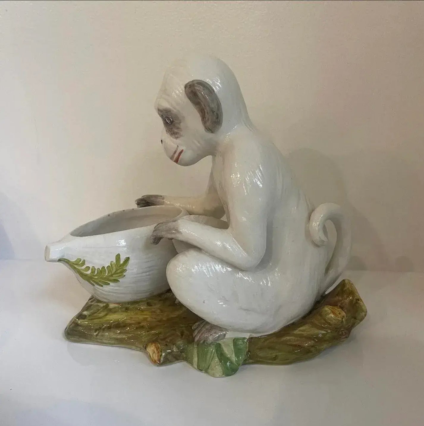 Vintage Glazed Ceramic Monkey Bowl/Platter