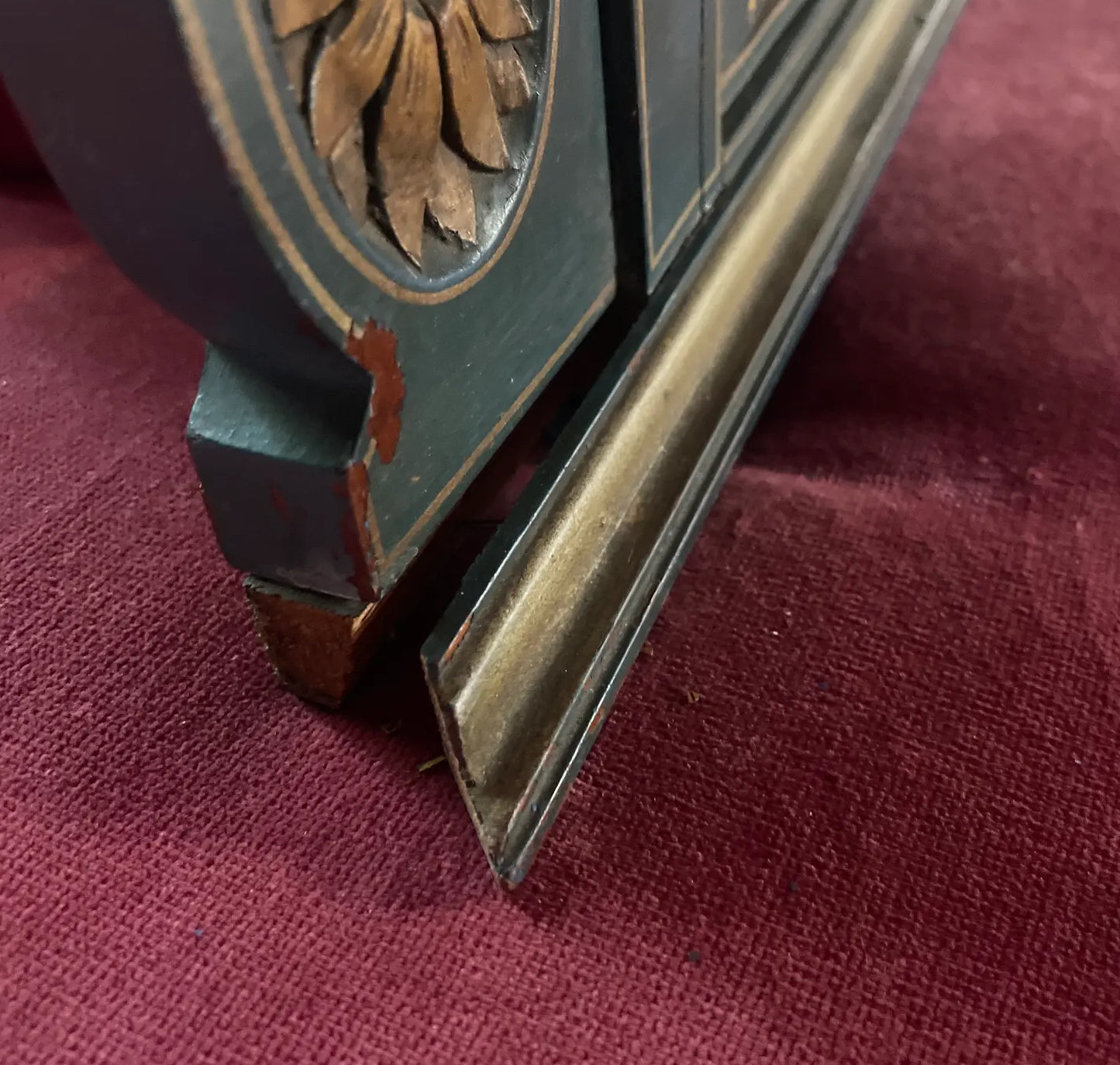 1970s Vintage Chinoiserie Overmantel Mirror With Two Shelves