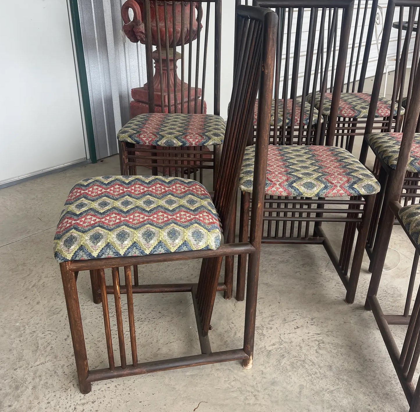 1980s Vintage A. Sibau Italian Dining Chairs - Set of 8