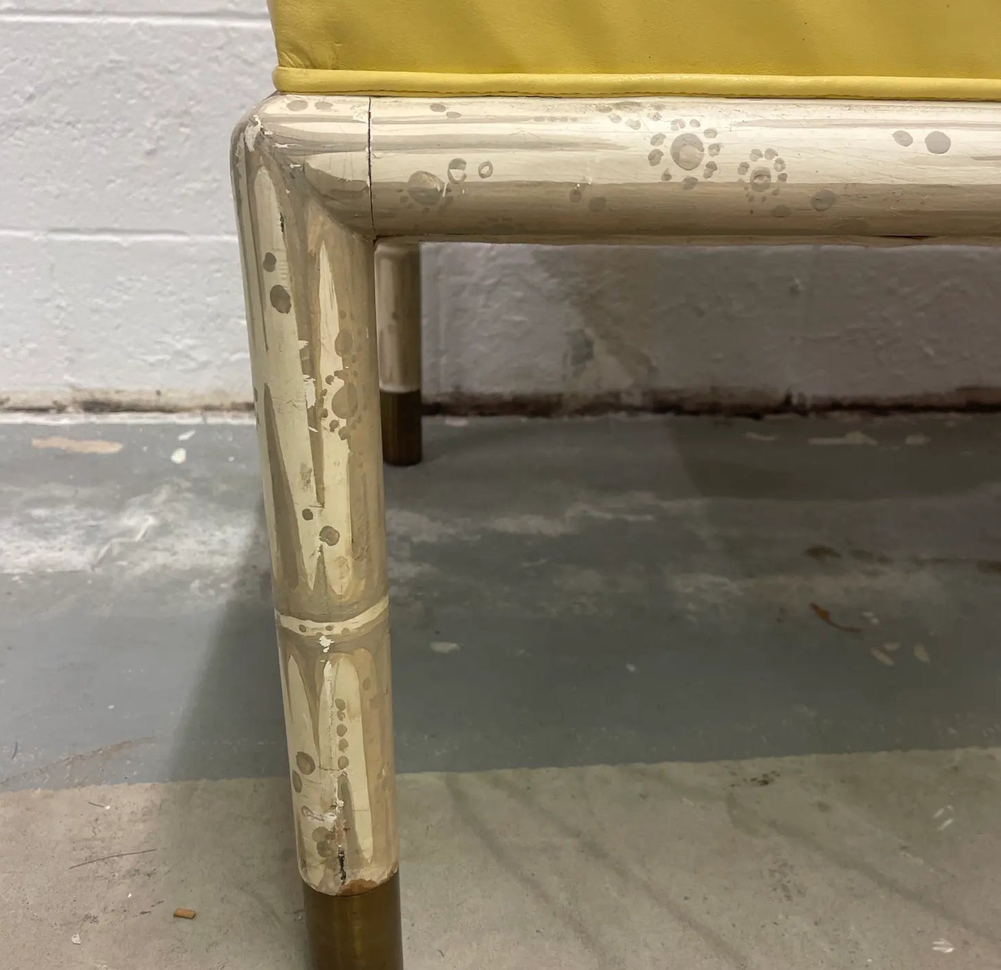 1970's Painted Hollywood Regency Bench
