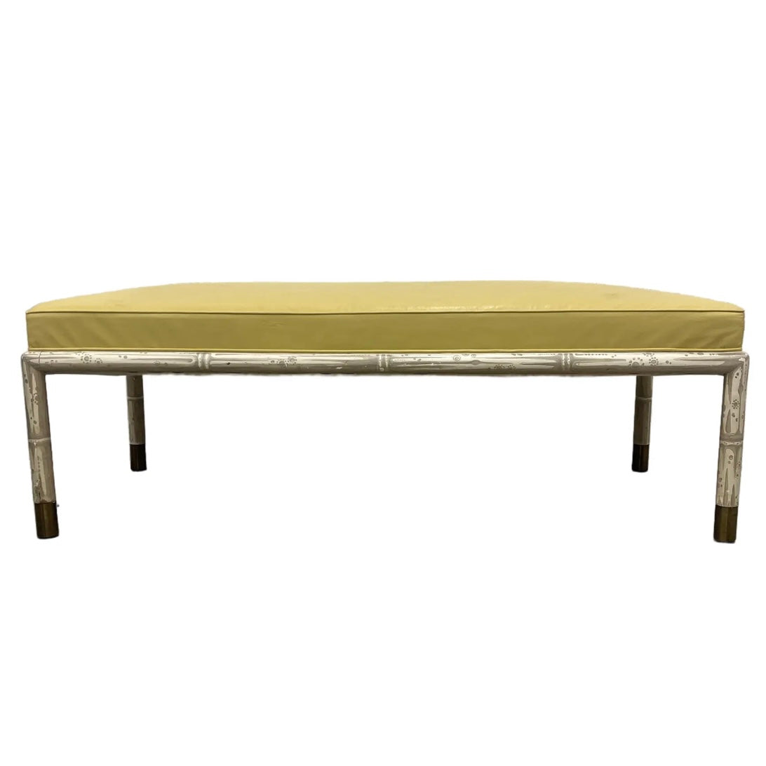 1970's Painted Hollywood Regency Bench