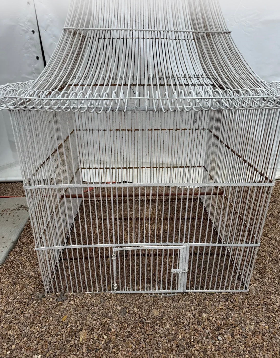 Vintage Extremely Large Pagoda Top Birdcage