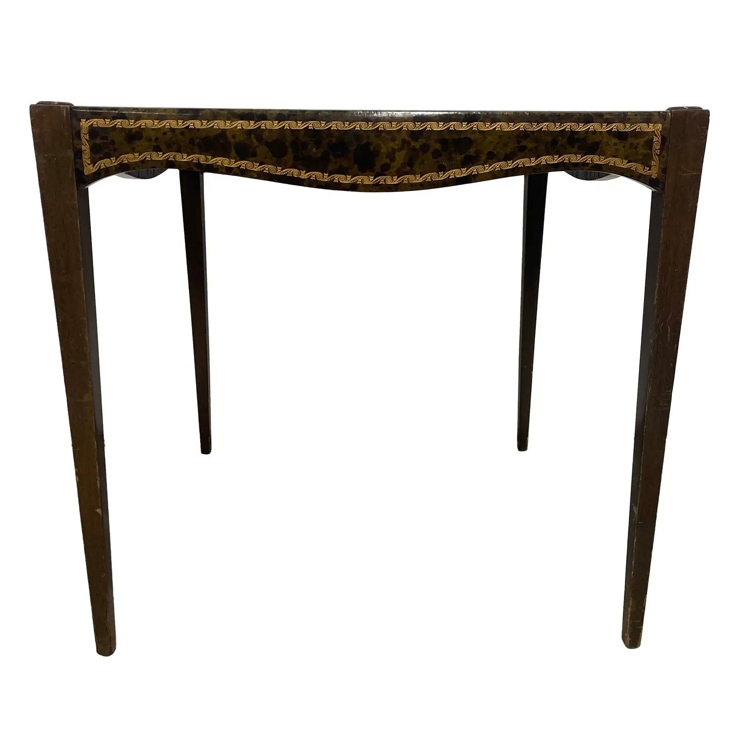 1920s Antique Barnard and Simonds Tooled Leather Card Table