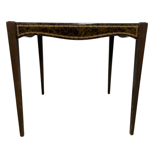 1920s Antique Barnard and Simonds Tooled Leather Card Table