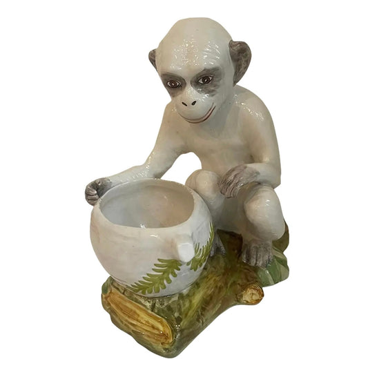 Vintage Glazed Ceramic Monkey Bowl/Platter