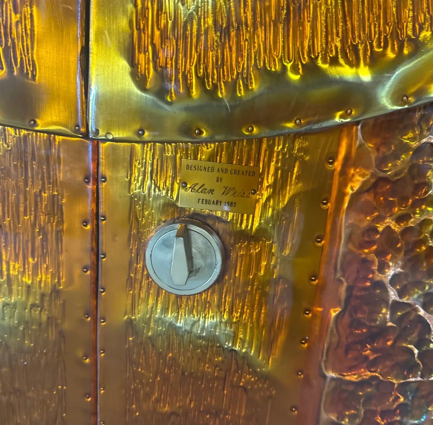 Pair of Large 1980s Sunburst Doors by Alan Weiss
