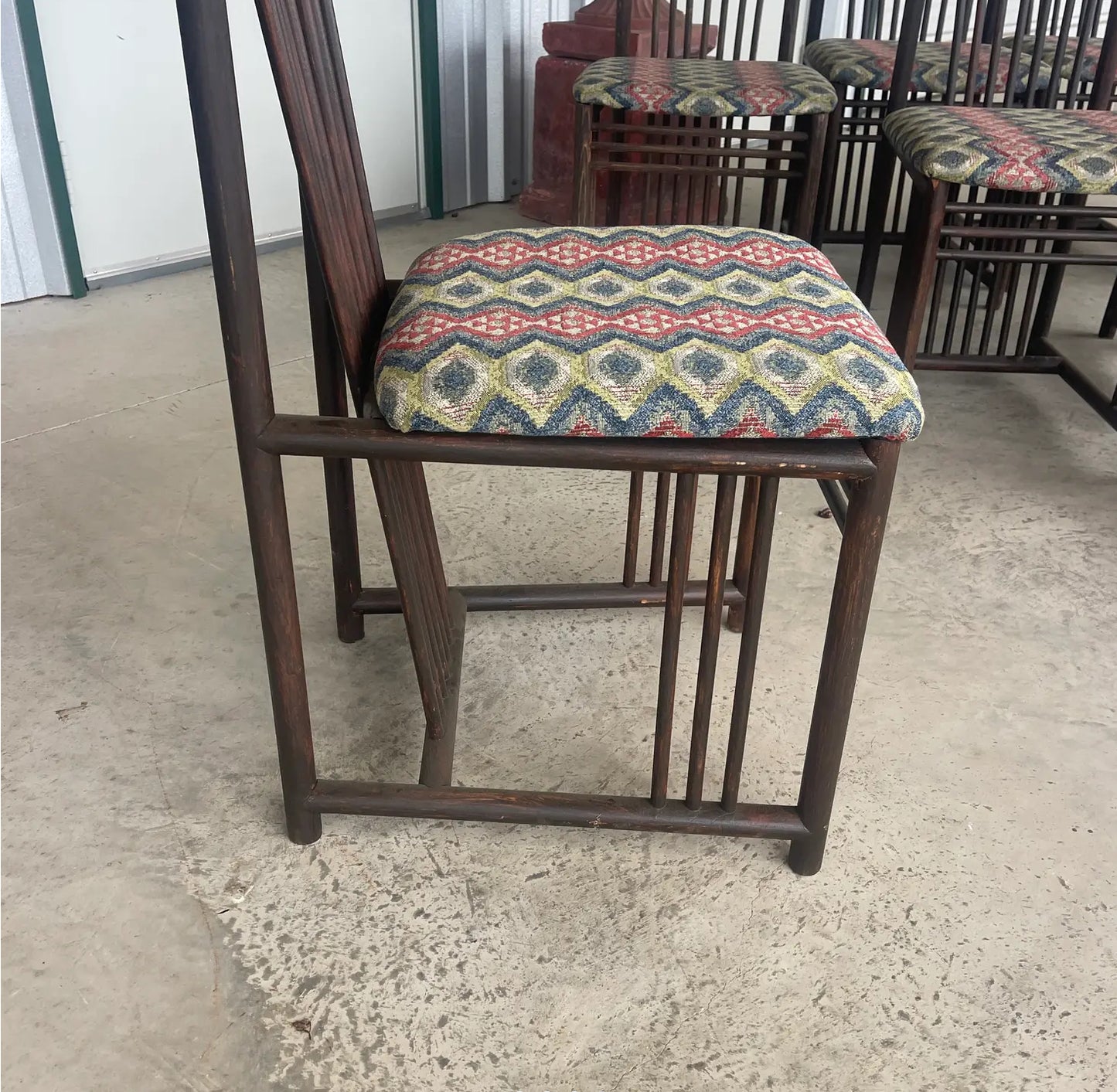 1980s Vintage A. Sibau Italian Dining Chairs - Set of 8