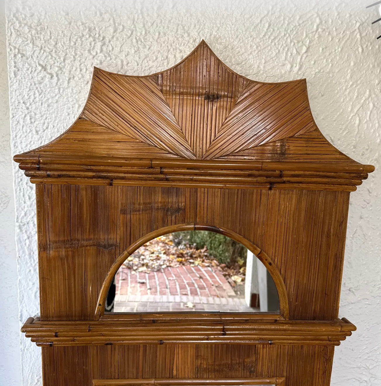 Mid- Century Modern Bamboo/Rattan Large Pier Mirror