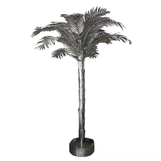 1970s Vintage Chromed Steel Large Palm Tree