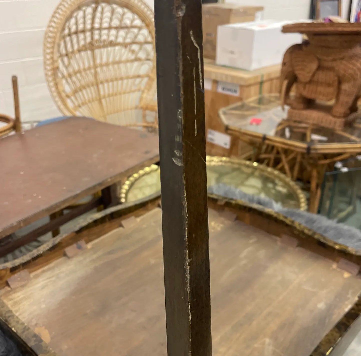 1920s Antique Barnard and Simonds Tooled Leather Card Table