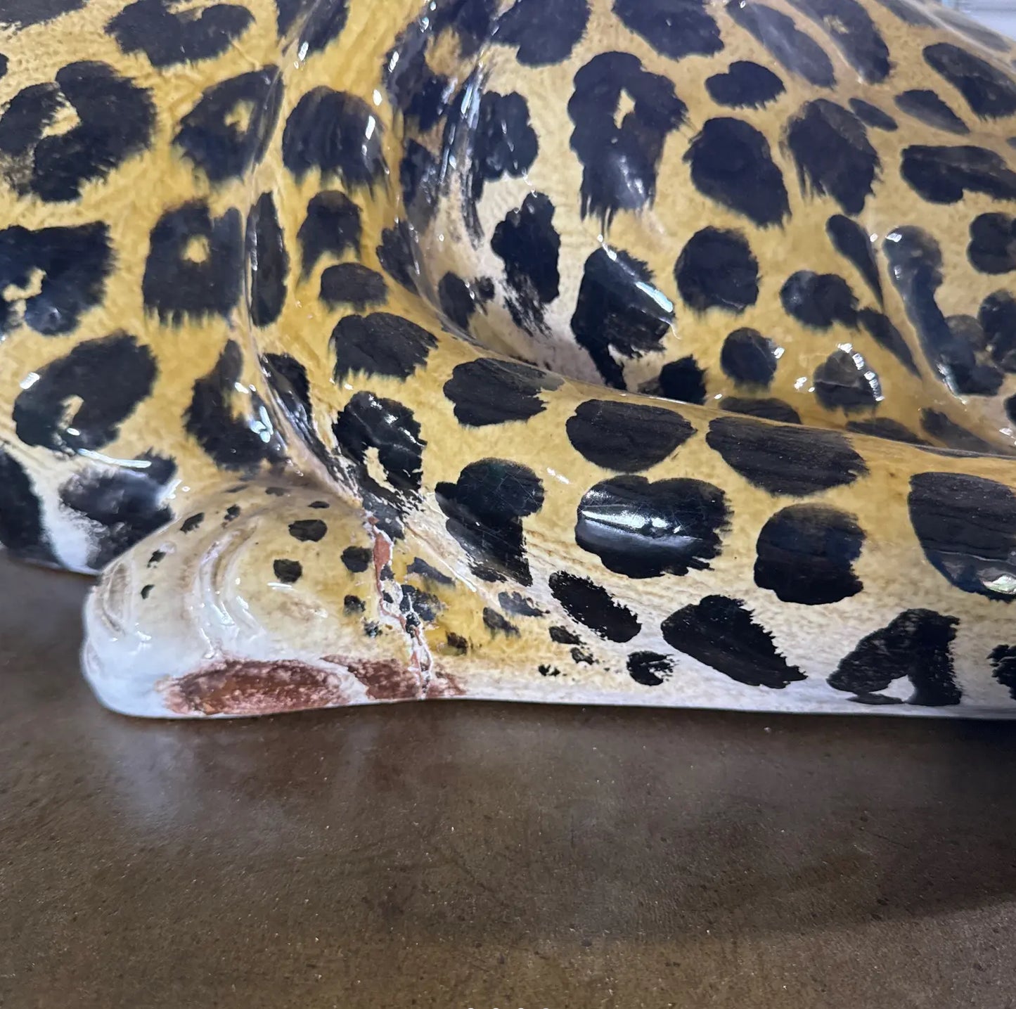 1970s Vintage Italian Ceramic Leopard