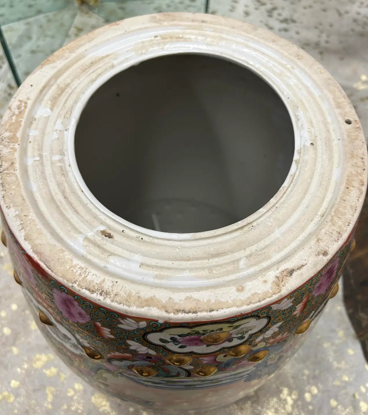 1960s Ceramic Asian Vintage Garden Stool