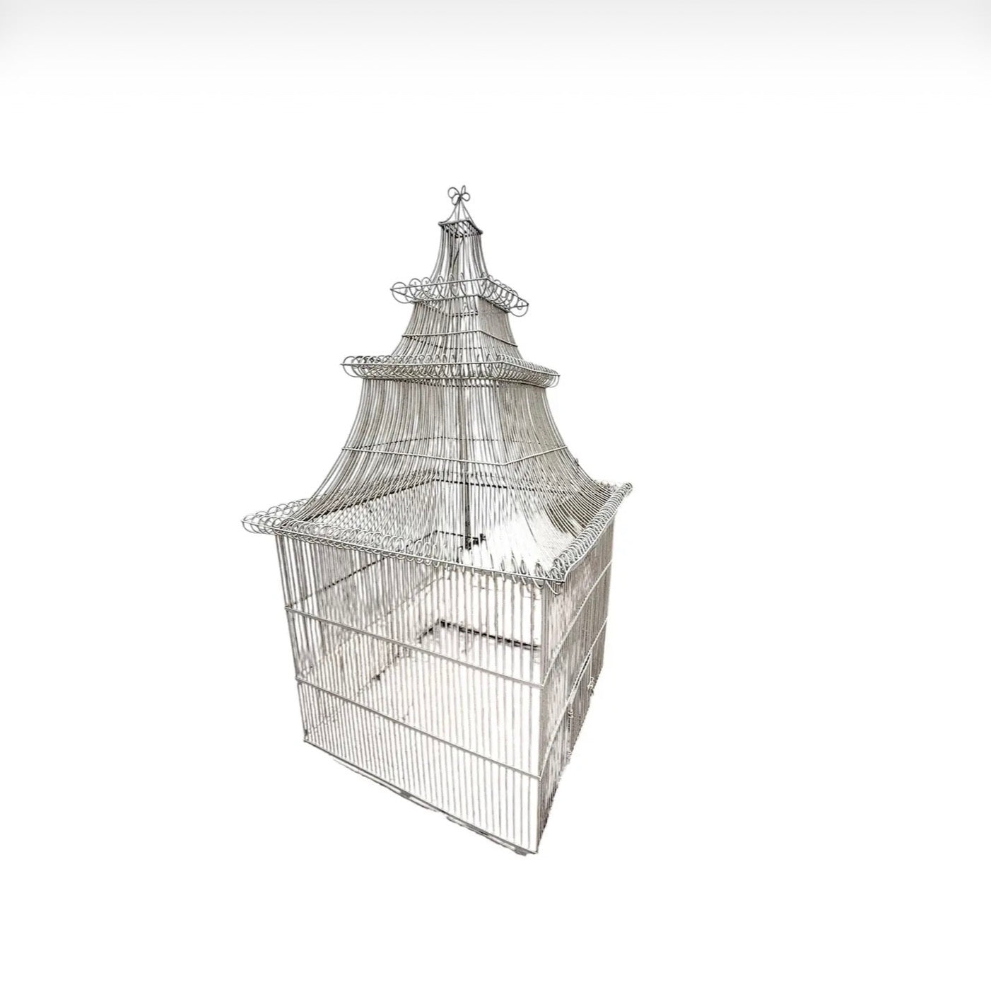 Vintage Extremely Large Pagoda Top Birdcage