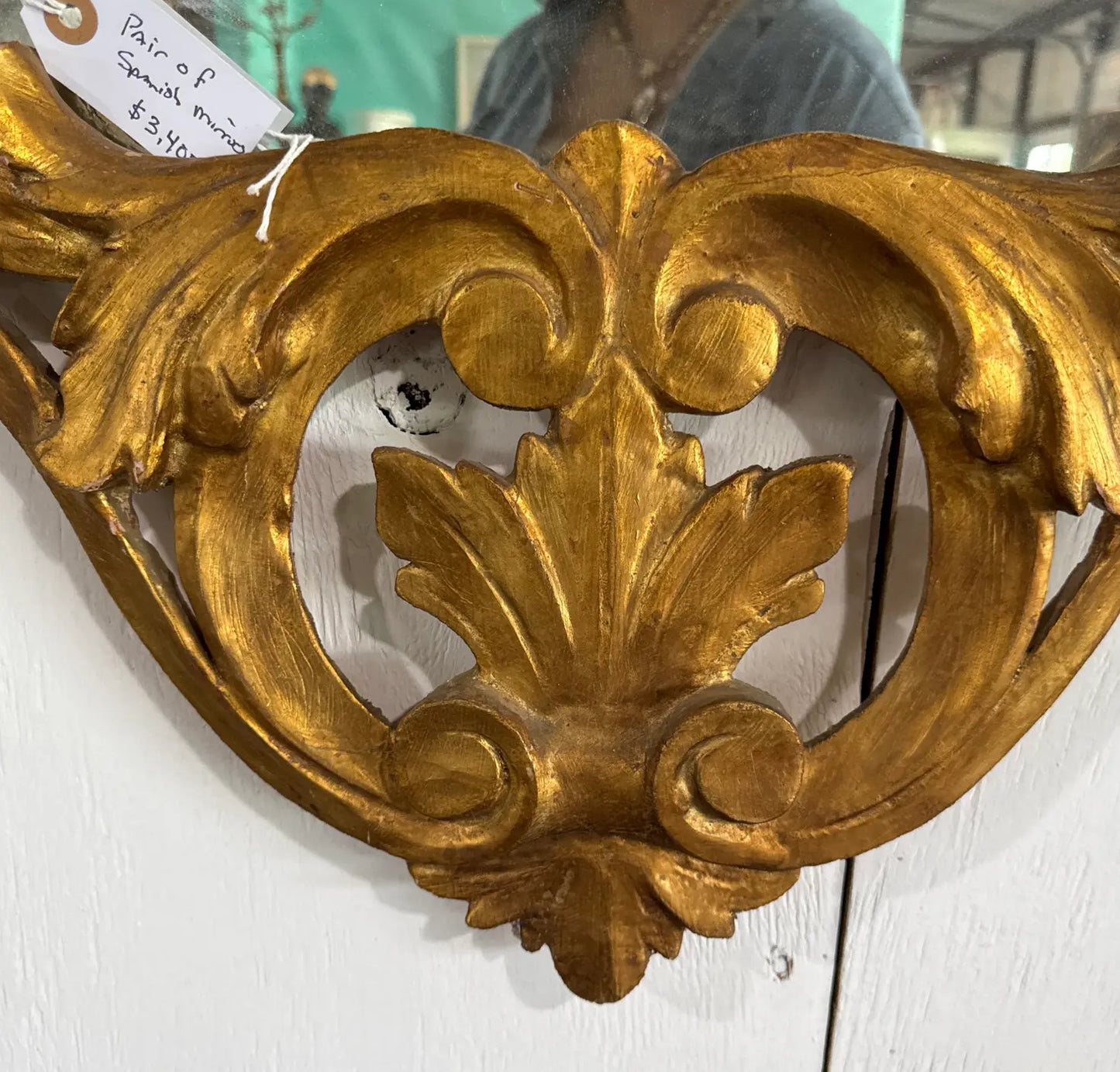 Pair of 1960s Spanish Carved Gilt Mirrors