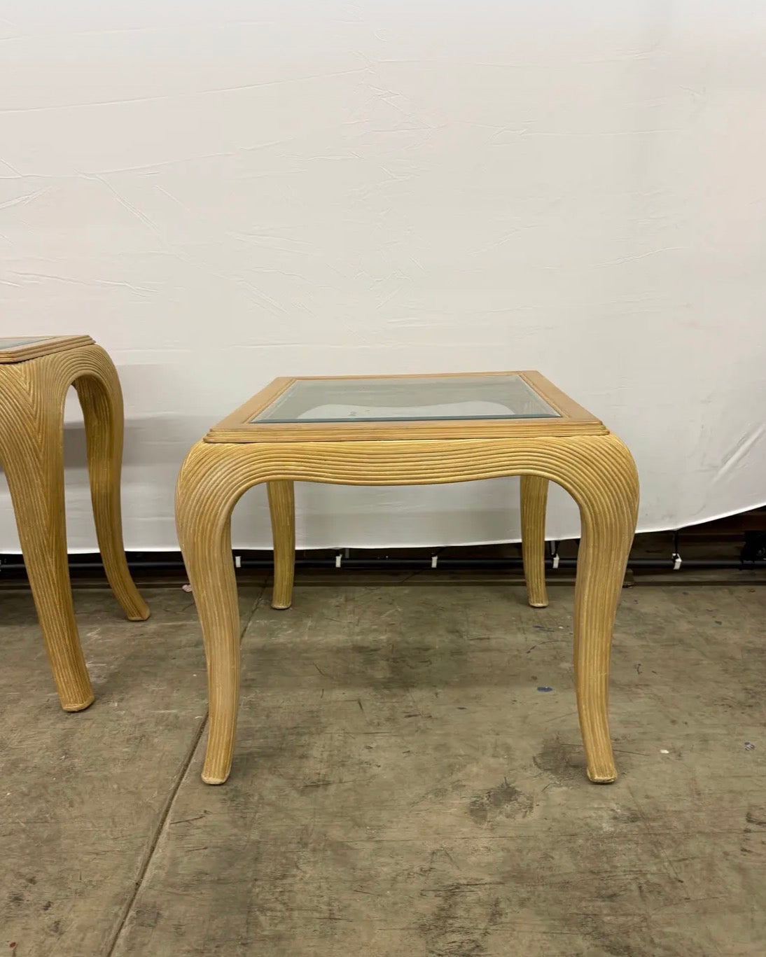 1970s Mid Century Modern Matching Console and Side Table in the Gabriella
Crespi Style