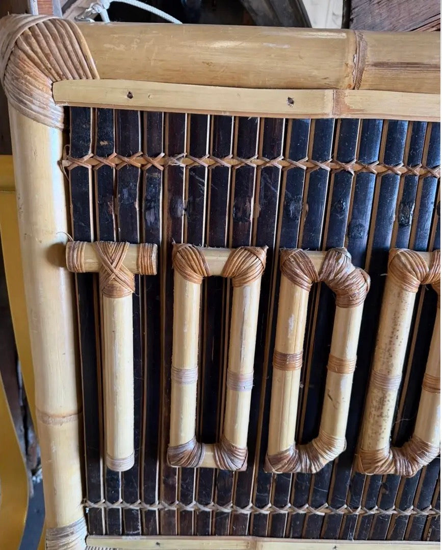 Vintage Coastal Split Rattan "Toddler" Sign