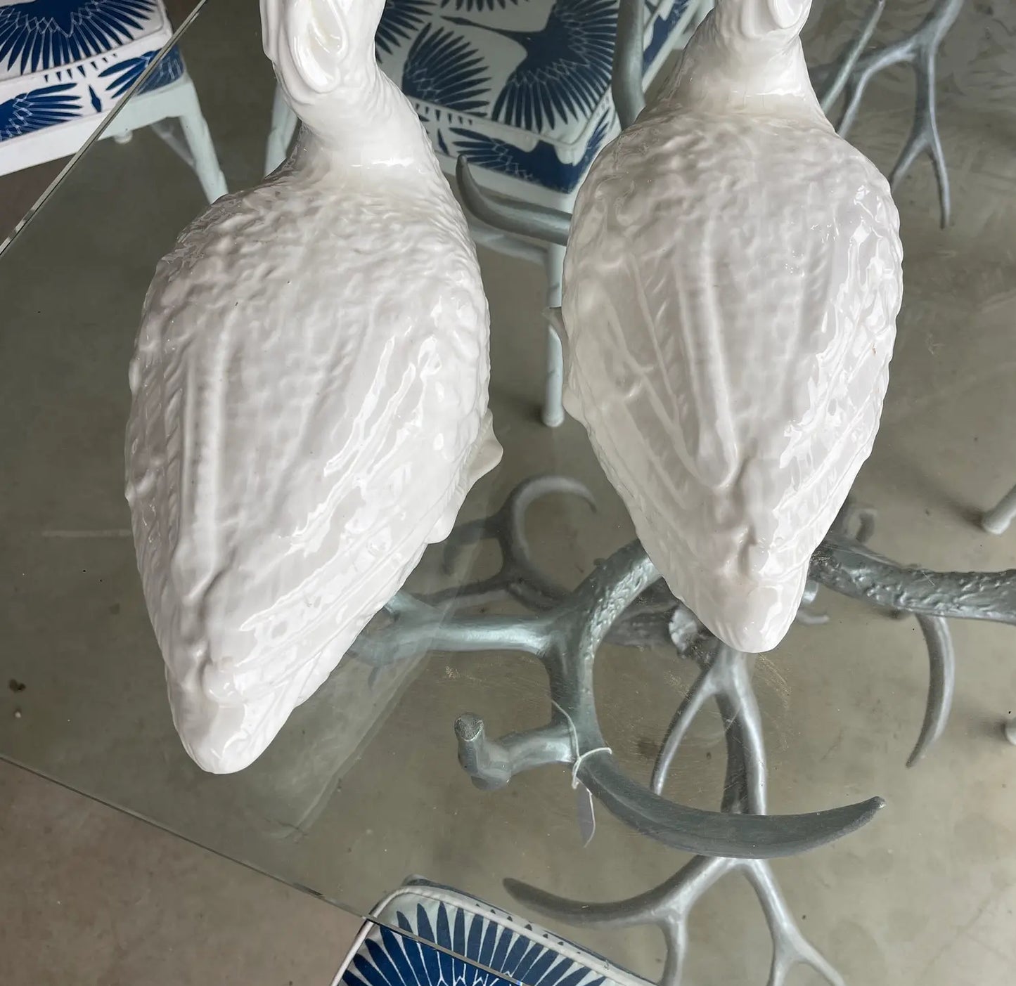 Pair of Mid 20th Century Blanc De Chine Ducks by Este Ceramiche for Tiffany and Co