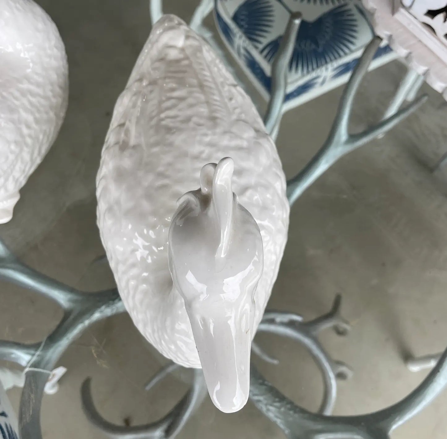 Pair of Mid 20th Century Blanc De Chine Ducks by Este Ceramiche for Tiffany and Co