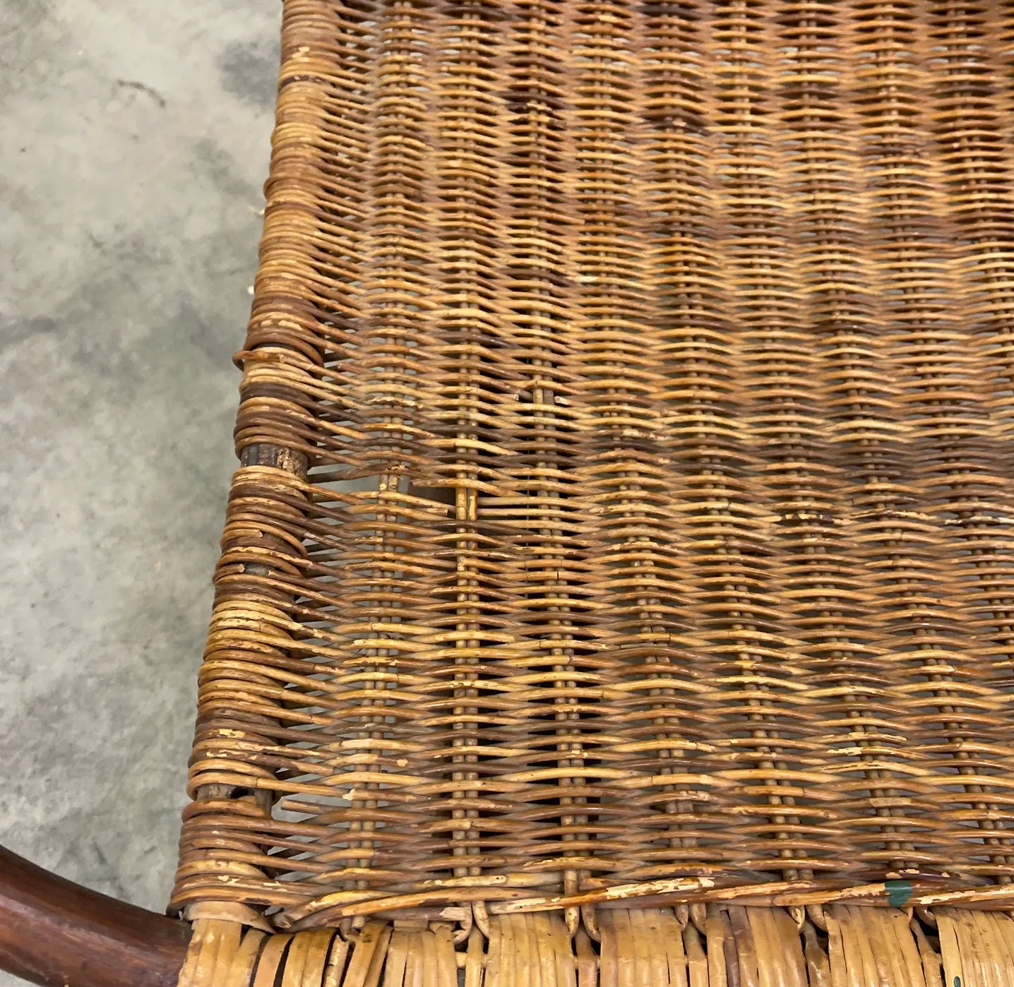 1970s Pair of Vintage Bamboo and Wicker Armchairs
