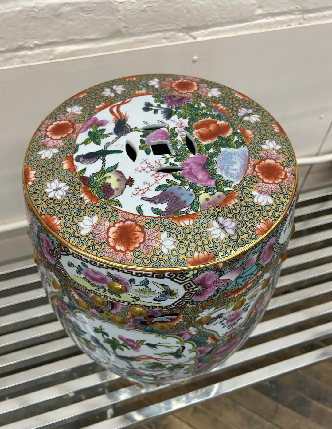 1960s Ceramic Asian Vintage Garden Stool