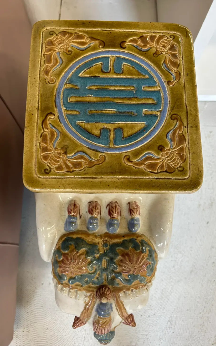Vintage Asian Ceramic Elephant Garden Stool