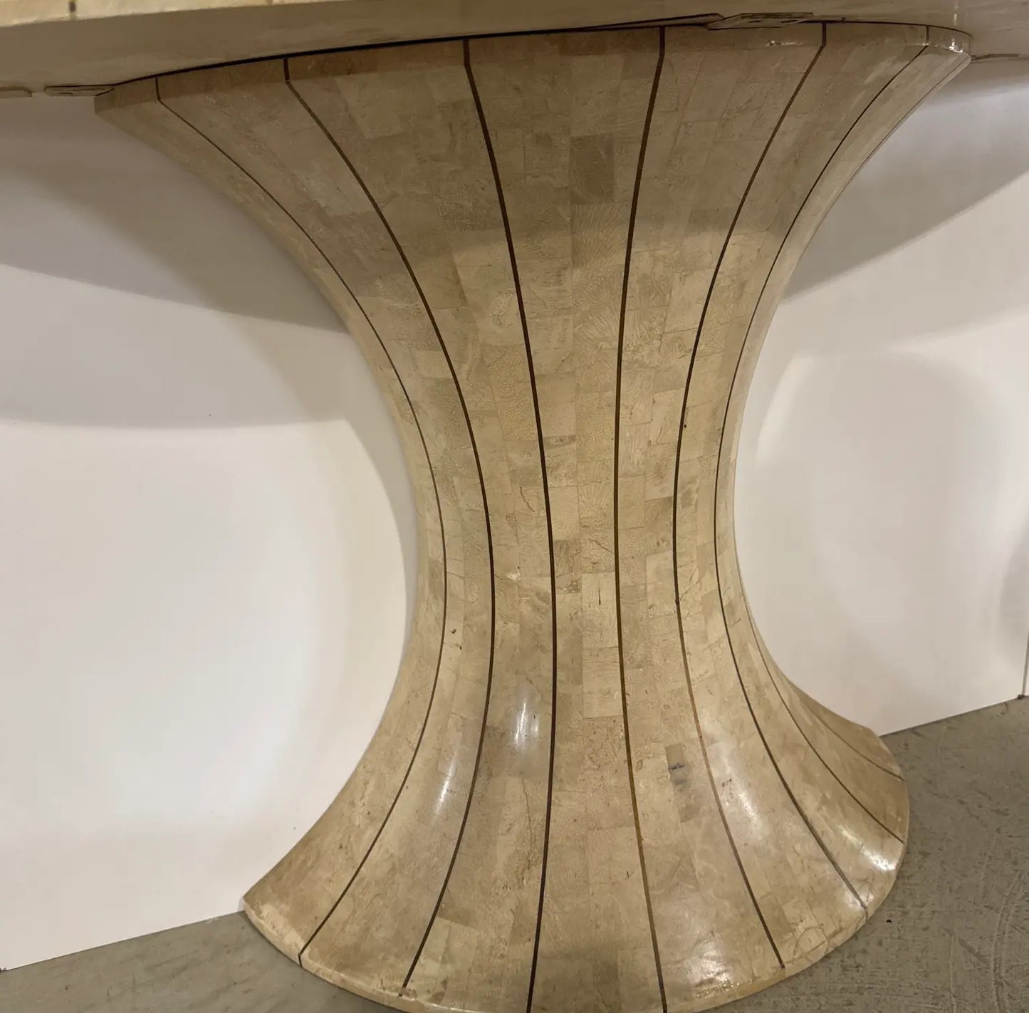 1970s Tessellated Marble Demi Console Table Possibly by Maitland Smith