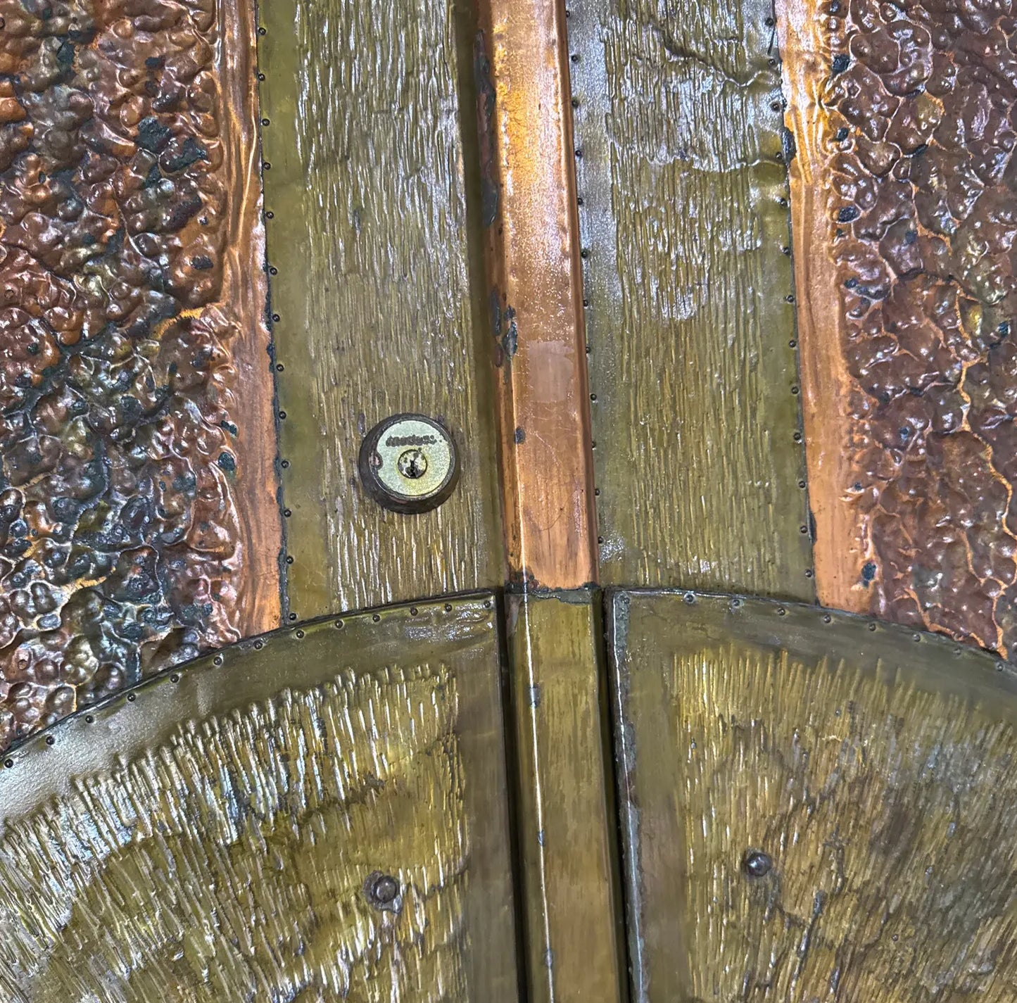 Pair of Large 1980s Sunburst Doors by Alan Weiss