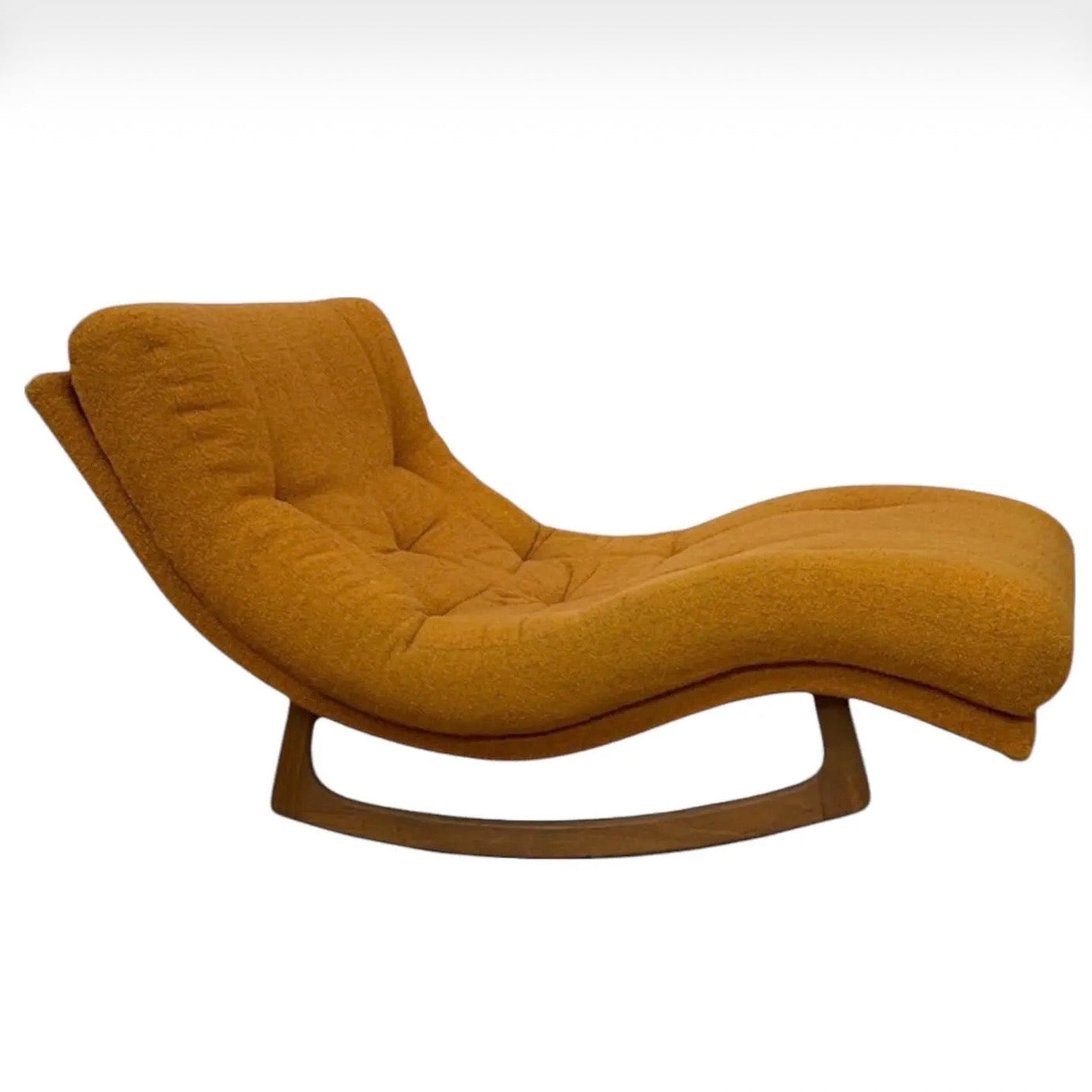 1960s Adrian Pearsall for Craft Associates Wave Rocking Chaise Lounge in Walnut