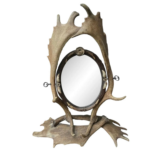 Early 20th Century Antler Vanity Mirror