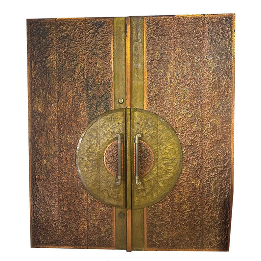 Pair of Large 1980s Sunburst Doors by Alan Weiss