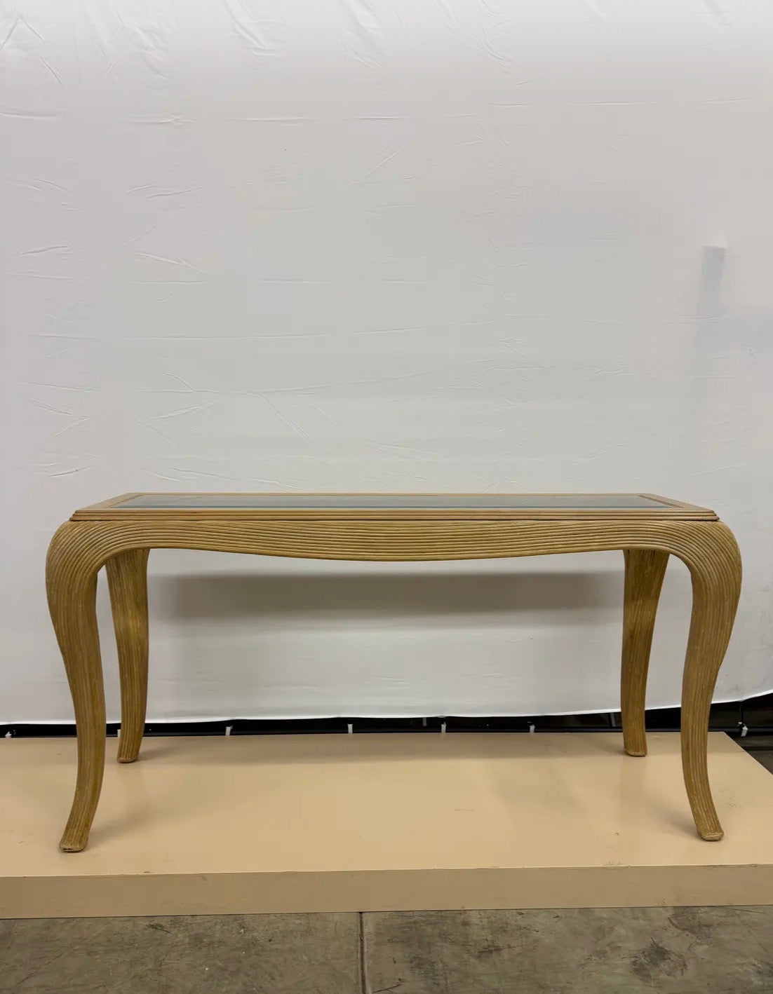 1970s Mid Century Modern Matching Console and Side Table in the Gabriella
Crespi Style