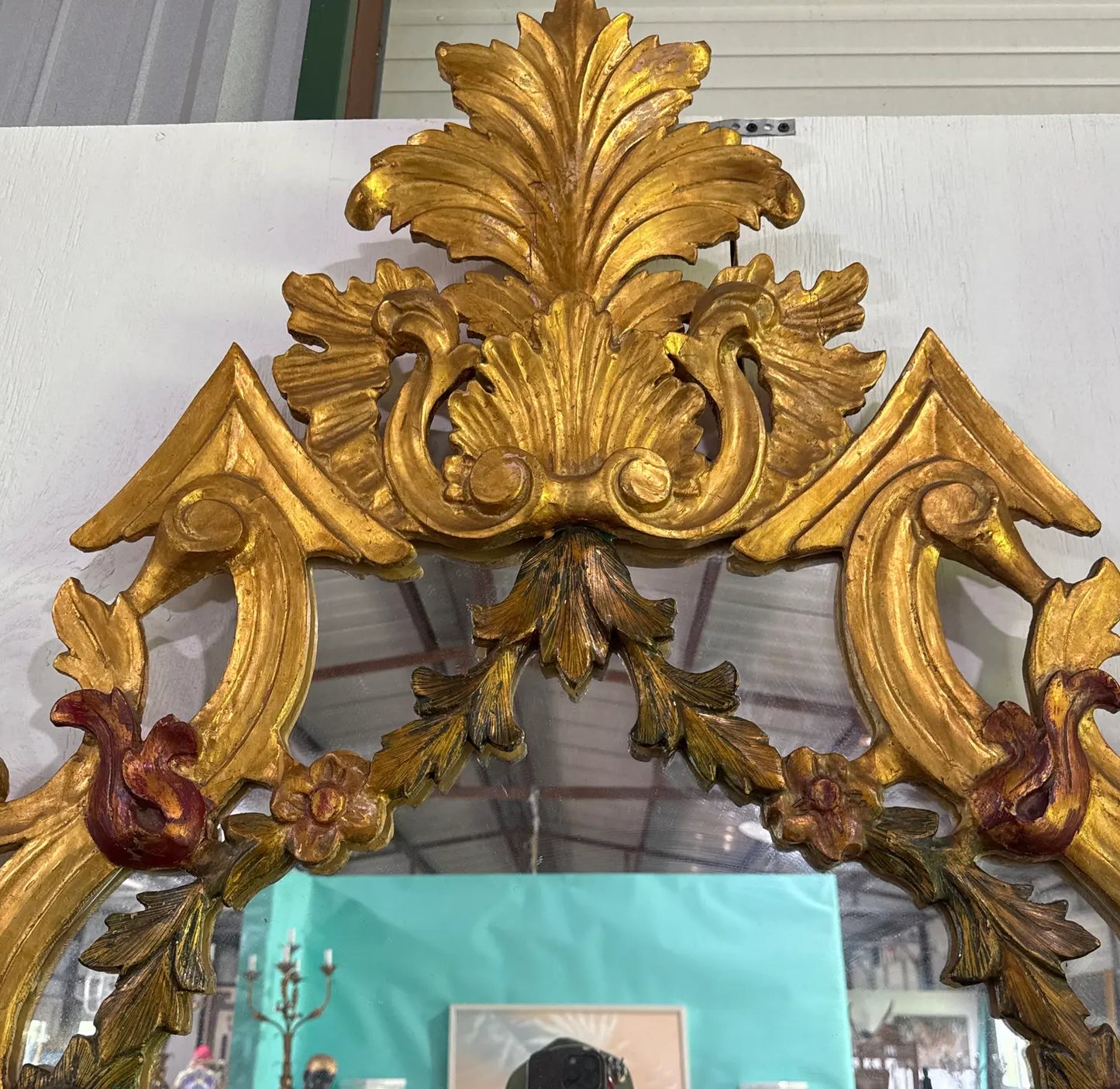 Pair of 1960s Spanish Carved Gilt Mirrors