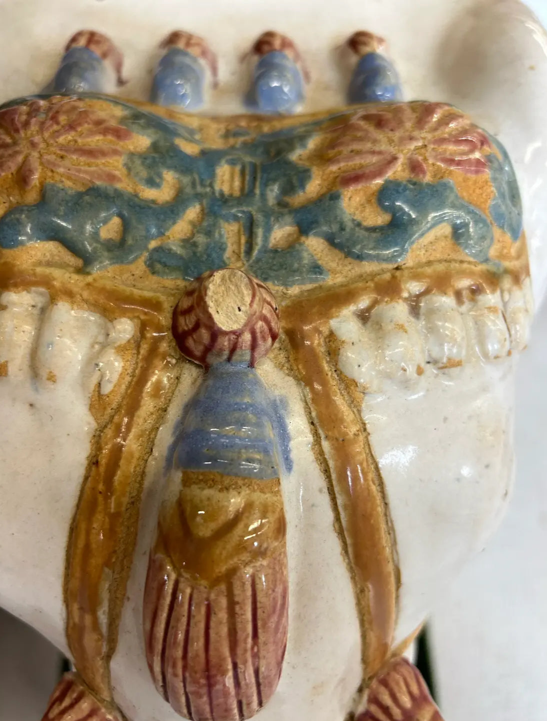 Vintage Asian Ceramic Elephant Garden Stool
