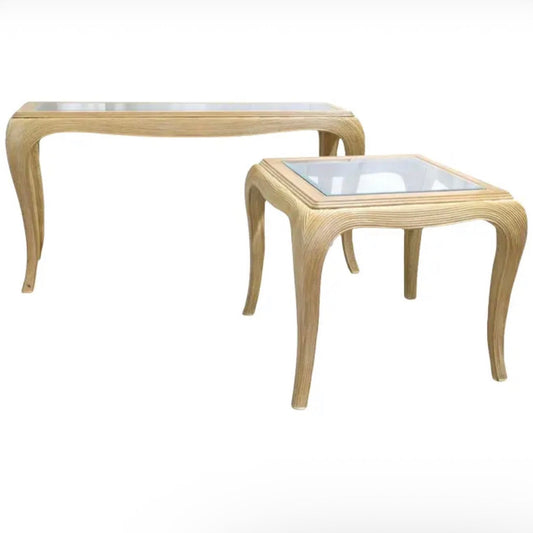 1970s Mid Century Modern Matching Console and Side Table in the Gabriella
Crespi Style