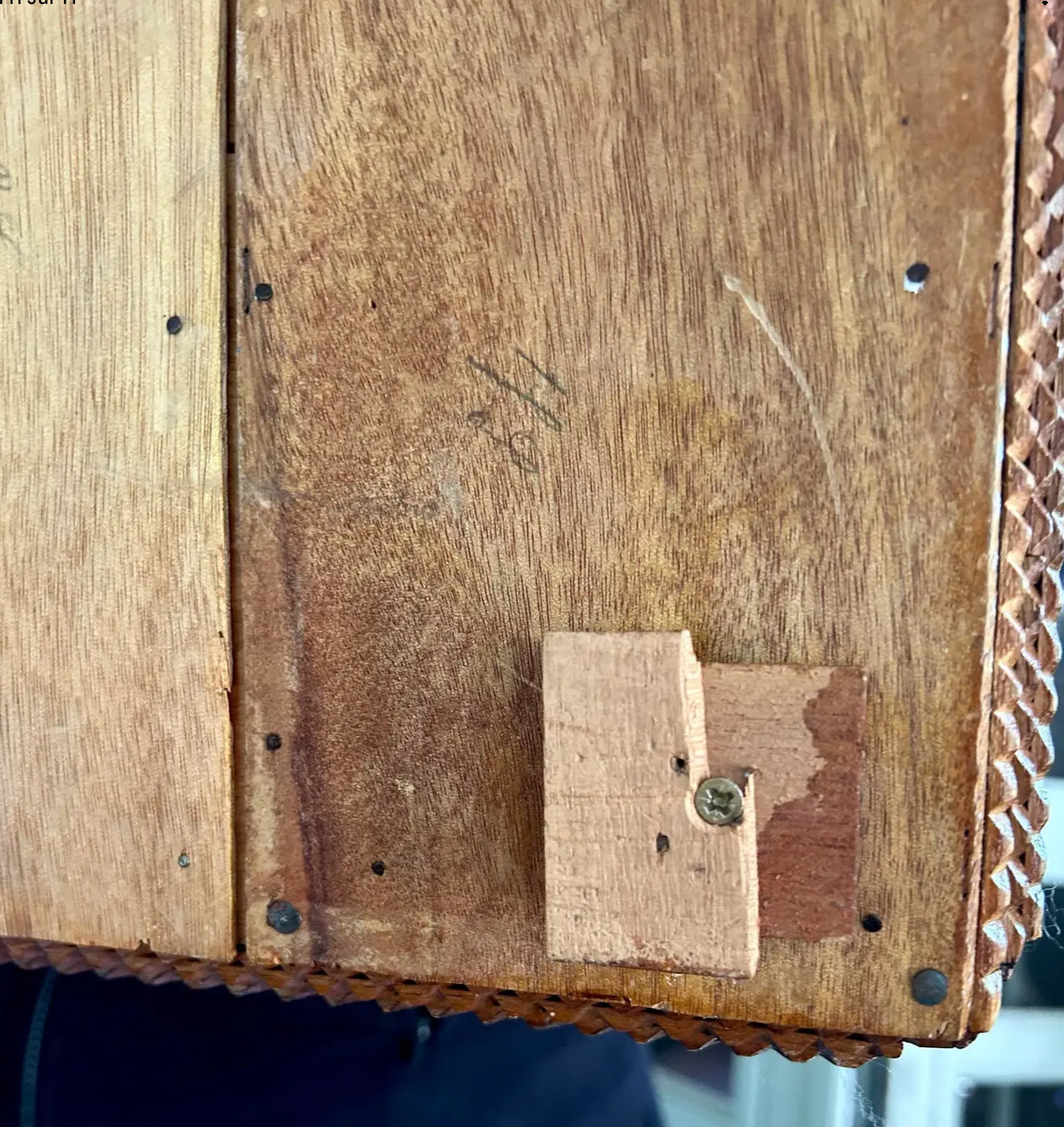 1910s German Tramp Art Flatware Storage Box