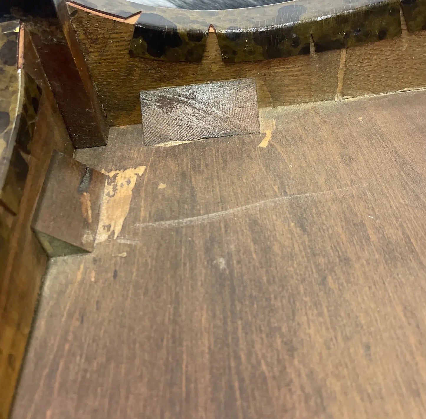 1920s Antique Barnard and Simonds Tooled Leather Card Table
