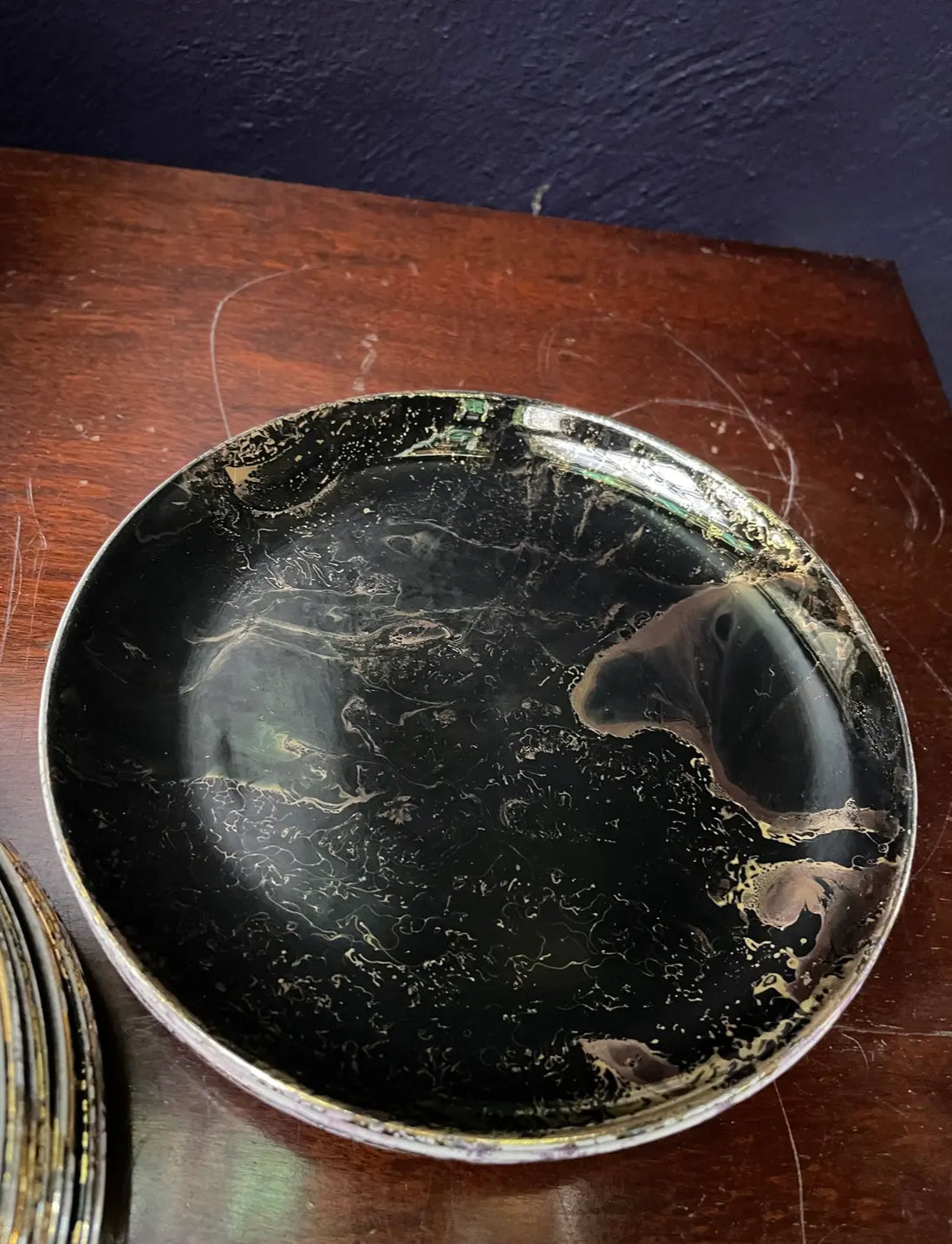 1960s Sascha Brastoff "Surf Ballet" Salad Plates- Set of 12