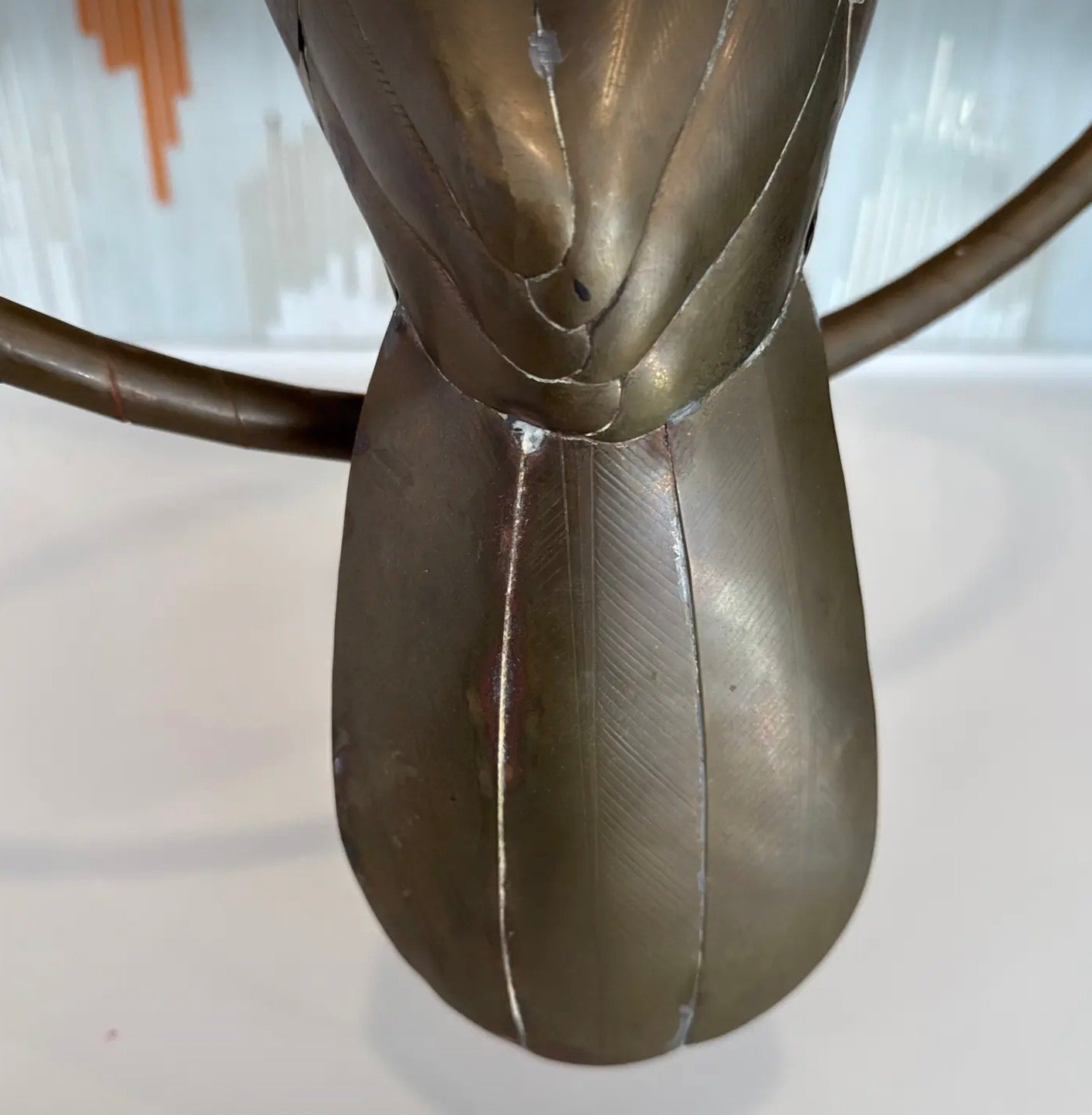 Vintage Brass and Copper Attributed Sergio Bustamante Toucan Bird
